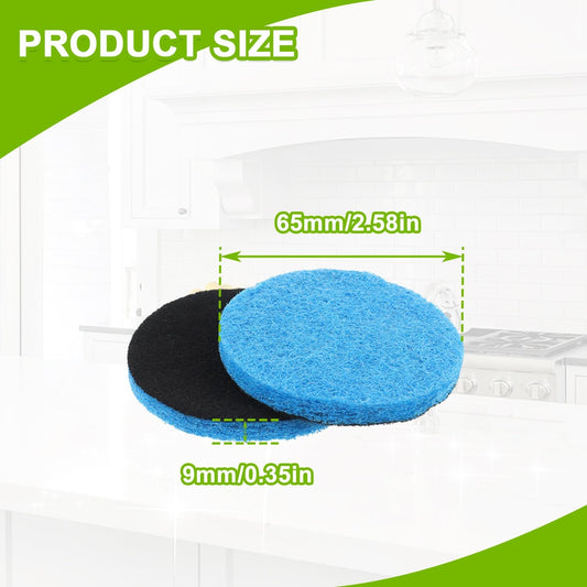16pcs Kitchen Pads Power Scrubber Pads Set Electric Scrubber Replacement Scouring Pads fit for Dremel Versa Scouring Pads,Green