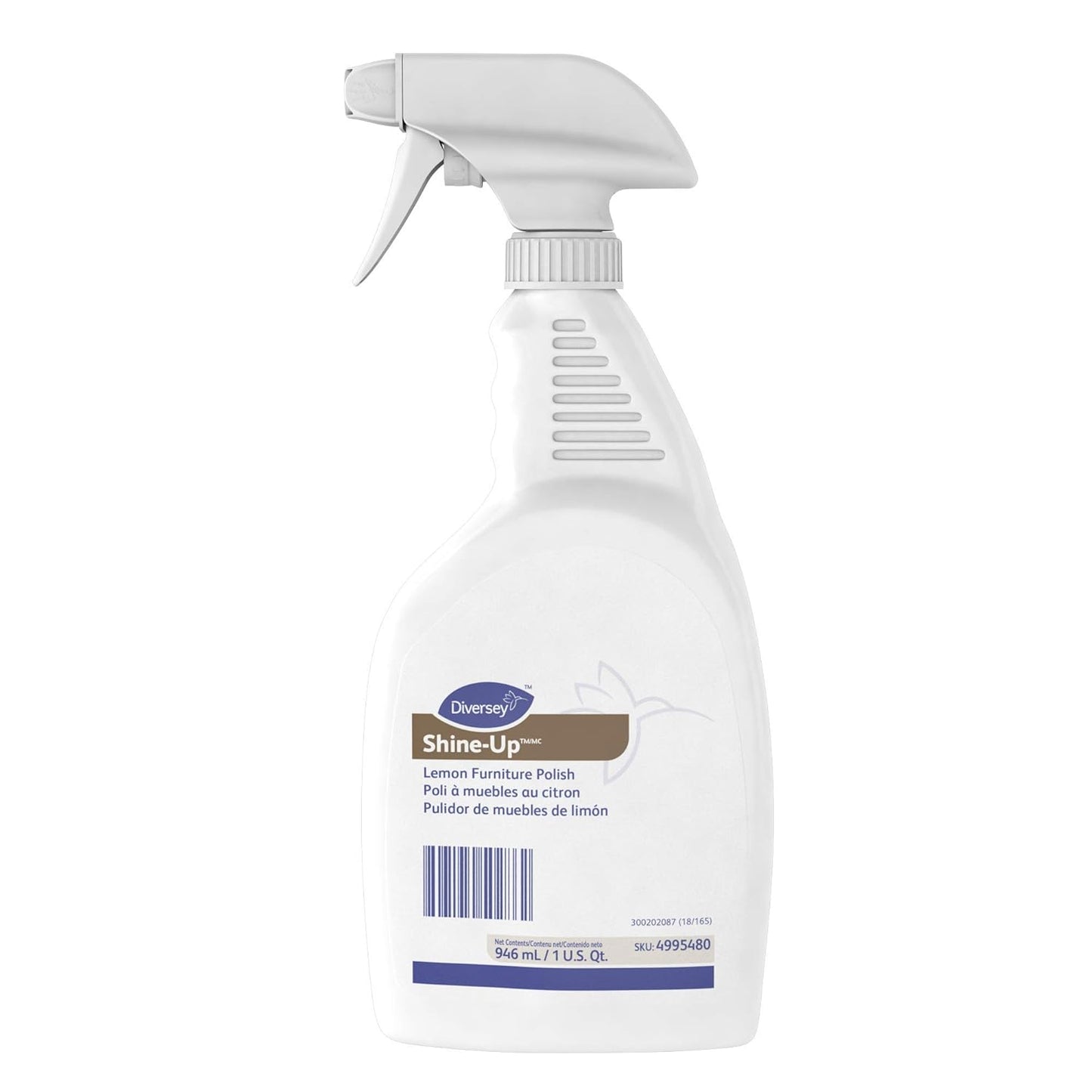Diversey 4995480 Shine Up Lemon Furniture Polish, Cleans, Restores & Protects Wood, Ready-to-Use Capped Spray Bottle, 32-Ounce (Pack of 12 with 2 spray nozzles)