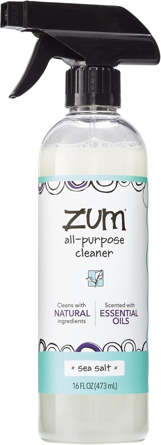 Indigo Wild Zum All-Purpose Cleaner - Natural Multipurpose Cleaner Made with Essential Oils, Baking Soda & More - Sea Salt, 16 fl oz
