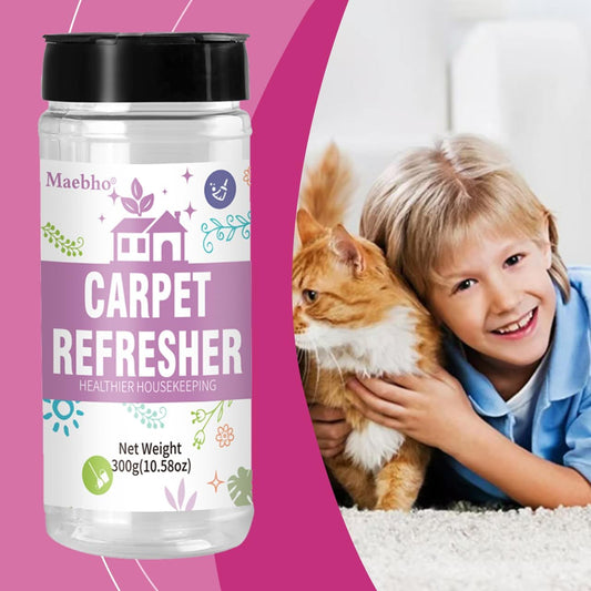 Carpet Deodorizer & Freshener Powder | 10.58 oz Dry Pet Odor Eliminator & Urine Odor Remover - Natural Ingredients Rug Freshener Powder