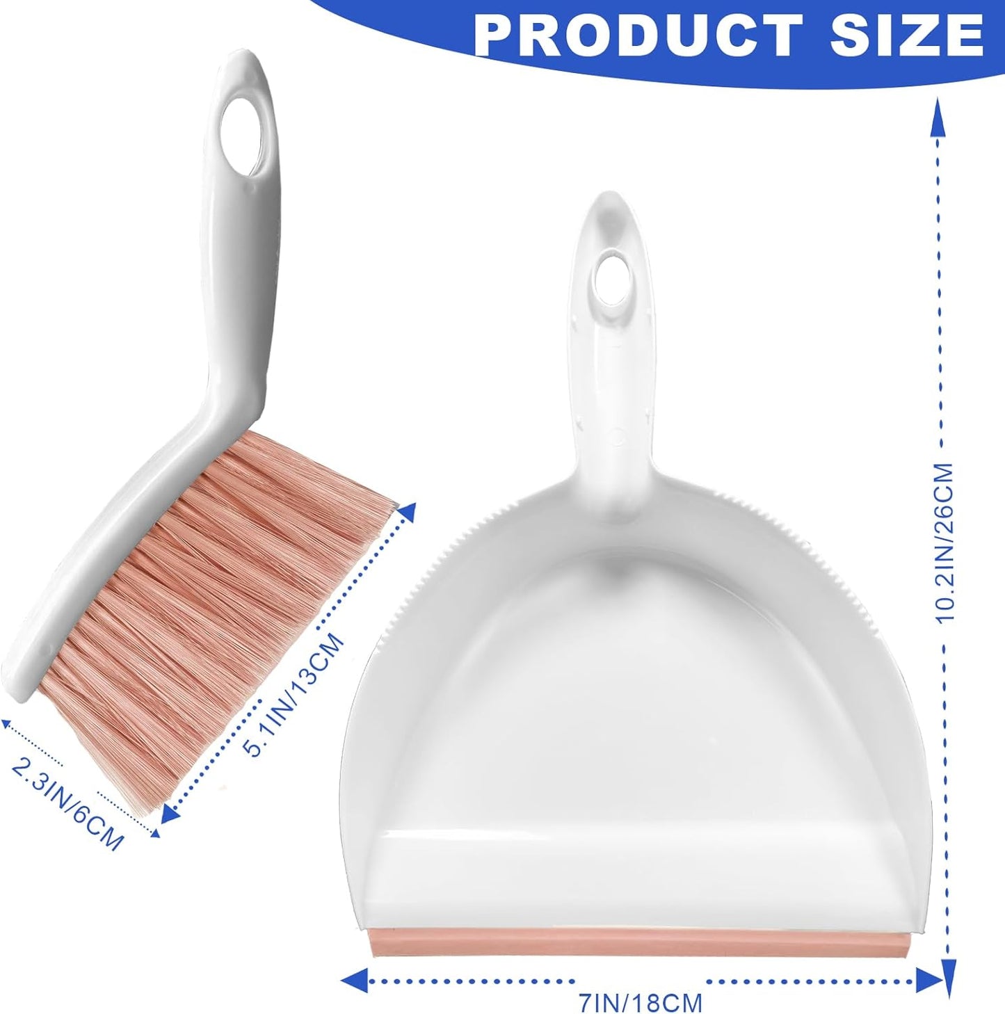 Mini Broom and Dustpan Set Small Dust pan & Brush Set Portable Cleaning Tools for Home Office RV Camping Learning (Green)