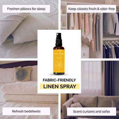 Vanilla Room, Linen & Pillow Spray by Aromafume | 100ml/3.38 fl oz | with Pure Vanilla Essential Oil | Aromatherapy Spray | Mist for Bedding, Fabrics