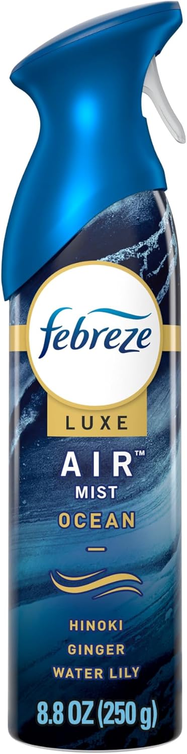 Febreze Air Mist Air Freshener Spray, Odor-Fighting Room Spray, Air Fresheners for Home and Bathroom and Kitchen, Aerosol Can, Mountain Scent, Purple, 8.8oz (Pack of 3)