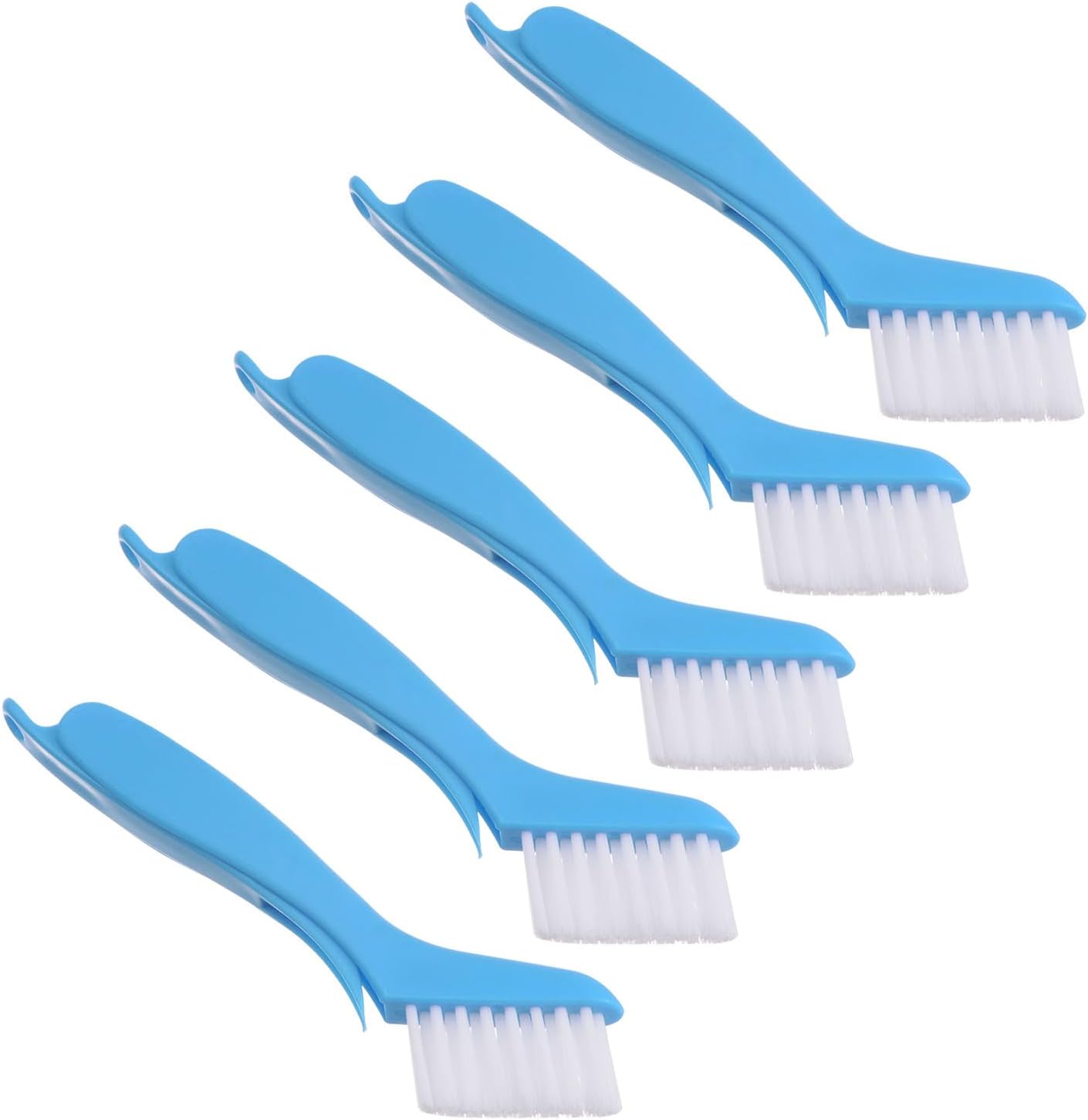 PATIKIL Mini Cleaner Duster, 5Pcs Folding Brush Car Vent Cleaner Brush Window Blind Tool for Automotive Car Air Conditioner Vent Fan Keyboard Shutter, Blue