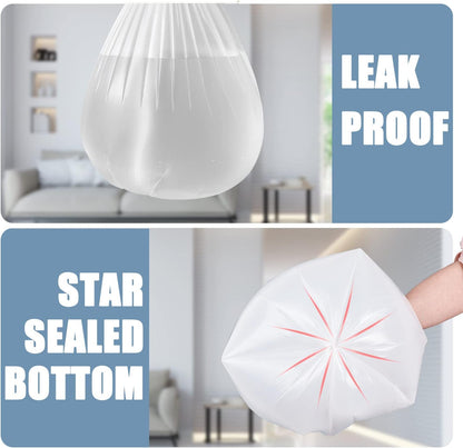 Small Trash Bags 4 Gallon - 100 Count 4 Gallon Trash Bag, Small Garbage Bags for Office Bedroom Bathroom Trash Bags, White 4 Gal Small Trash Can Liners