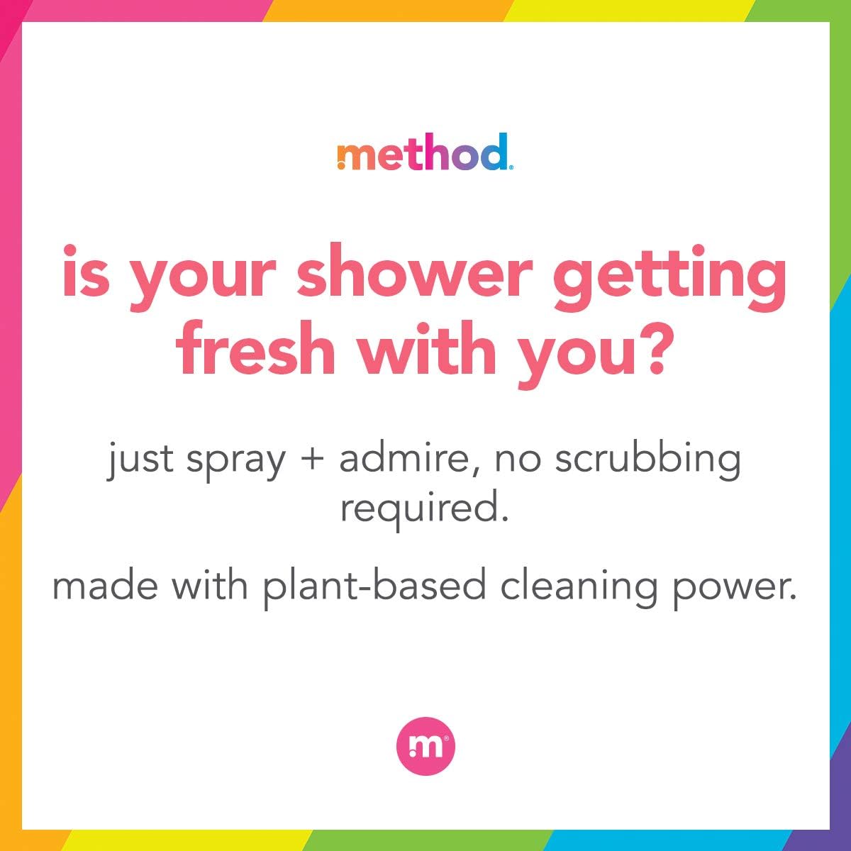 Method Daily Shower Cleaner Spray, & Spray and Walk Away, Eucalyptus Mint Scent, 28 Fl Oz, (Pack of 8), Packaging May Vary