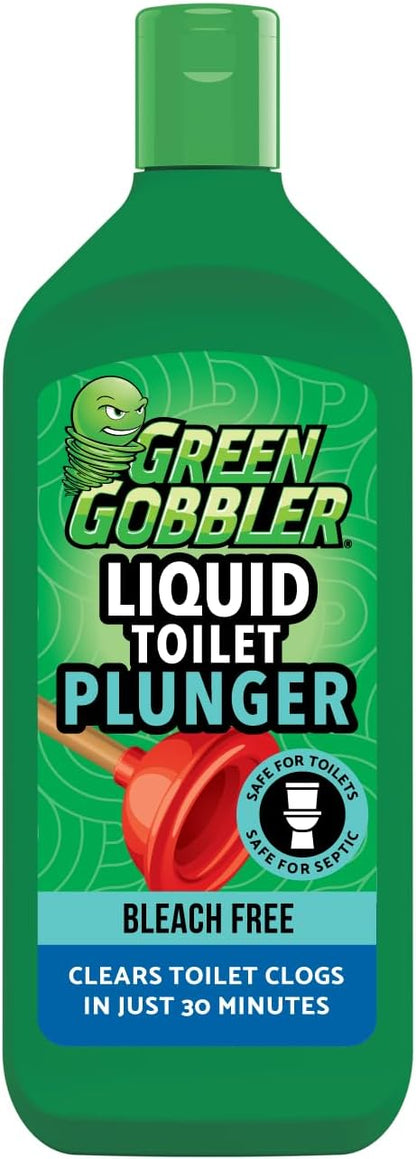 Green Gobbler Liquid Toilet Plunger | Clog Remover | Safe for Toilets and Septic