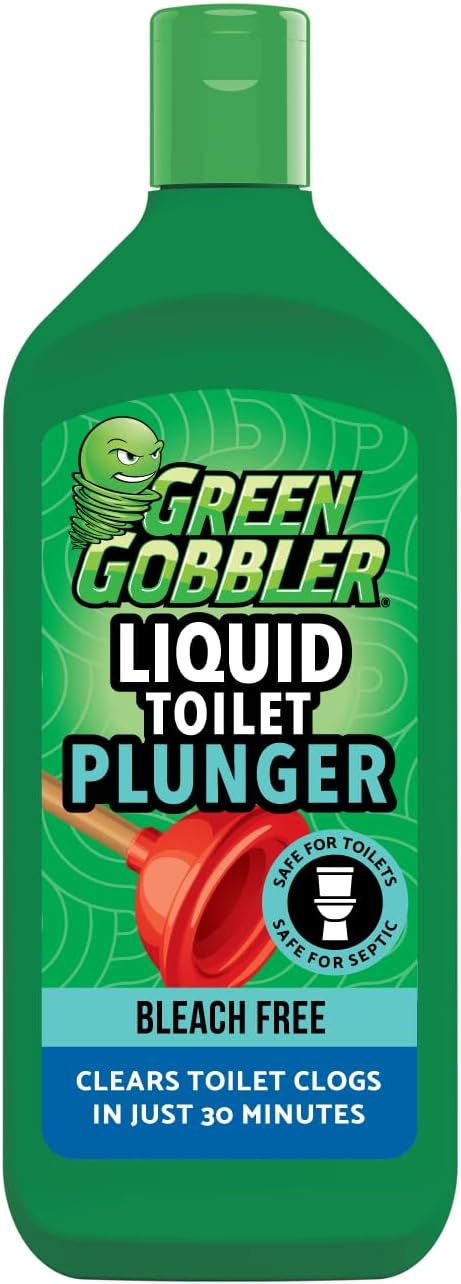 Green Gobbler Liquid Toilet Plunger | Clog Remover | Safe for Toilets and Septic
