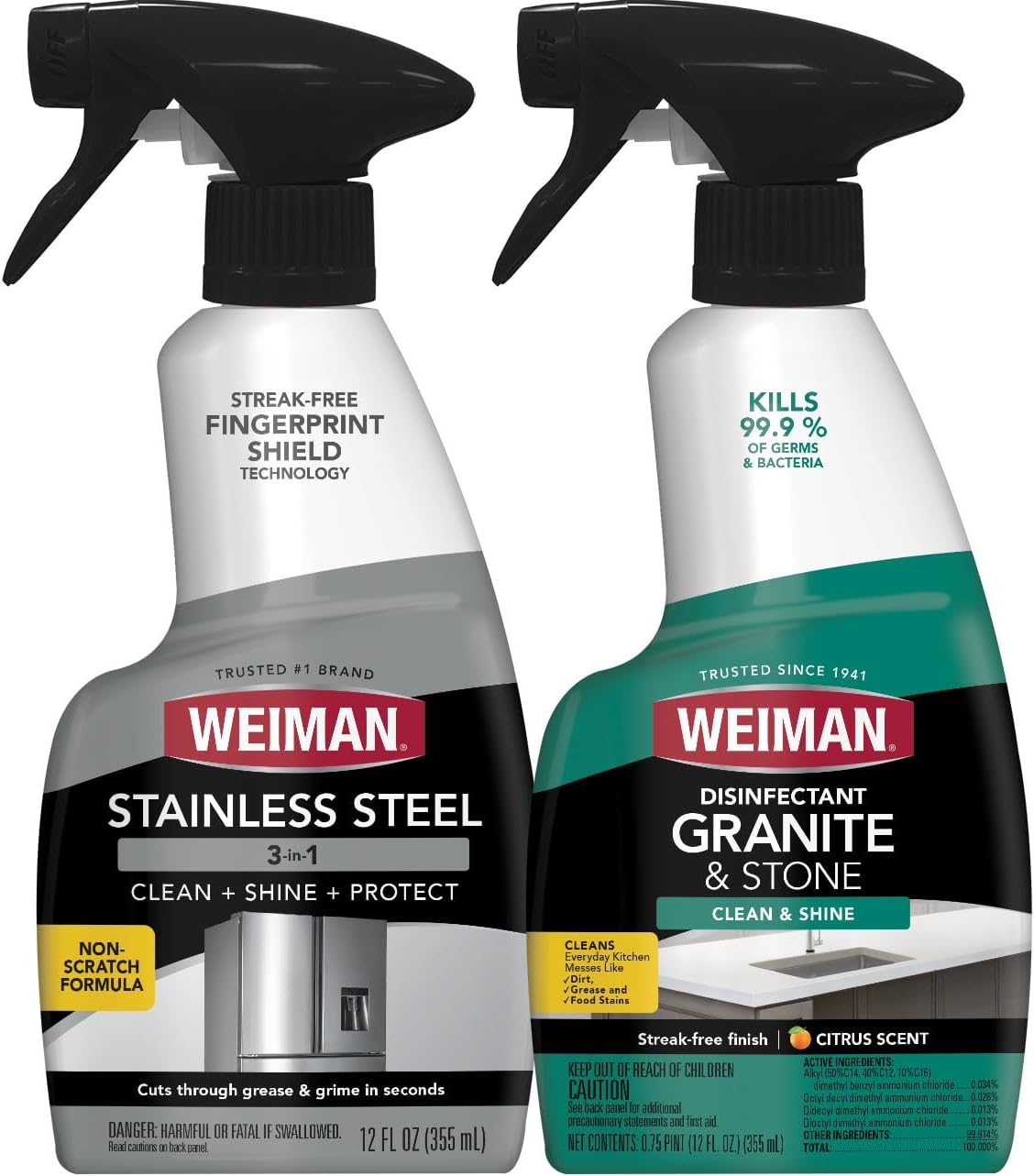 Weiman Stainless Steel & Granite Cleaner - 12 Ounce
