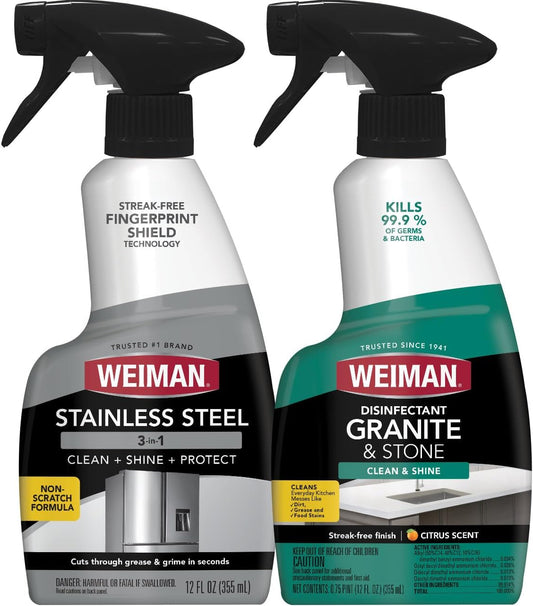 Weiman Stainless Steel & Granite Cleaner - 12 Ounce