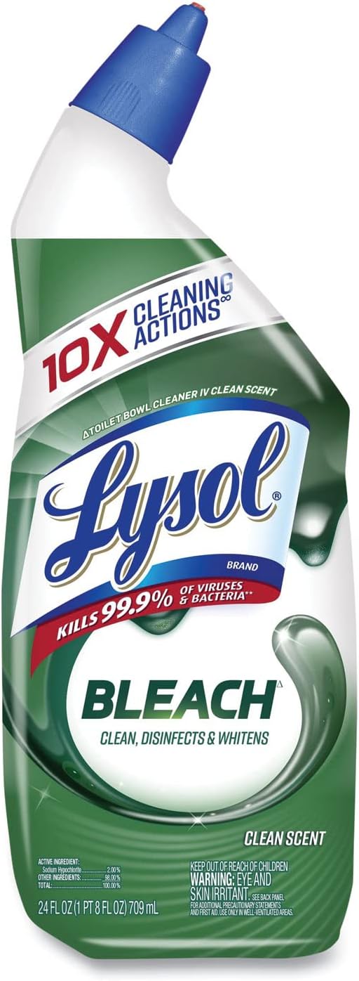 Lysol Complete Clean Toilet Bowl Cleaner with Bleach Value Pack, 2 Count