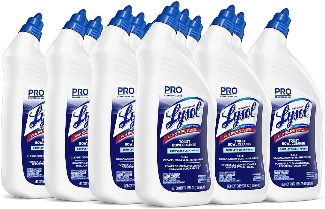 Professional Lysol, RAC74278EA, Power Toilet Bowl Cleaner, 1 Each, Blue,Green