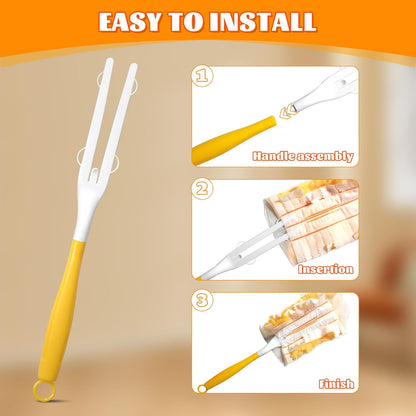 3 Pack Replacement Duster Handles – Compatible with Swiffer Duster Refills, Extendable & Detachable Mop Handles for Tight Spaces (Yellow)