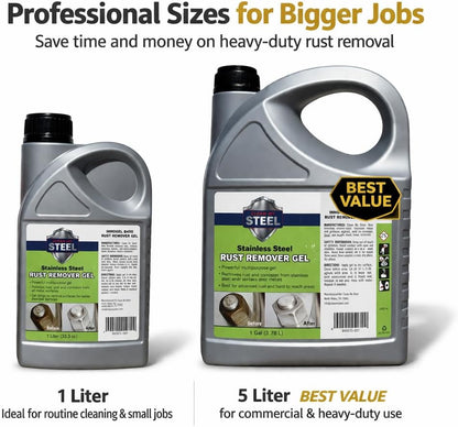 CLEAN MY STEEL Innoshine B570 Stainless Steel Rust Remover and Cleaner, NSF Certified, Approved for Food Contact Areas, 4 oz