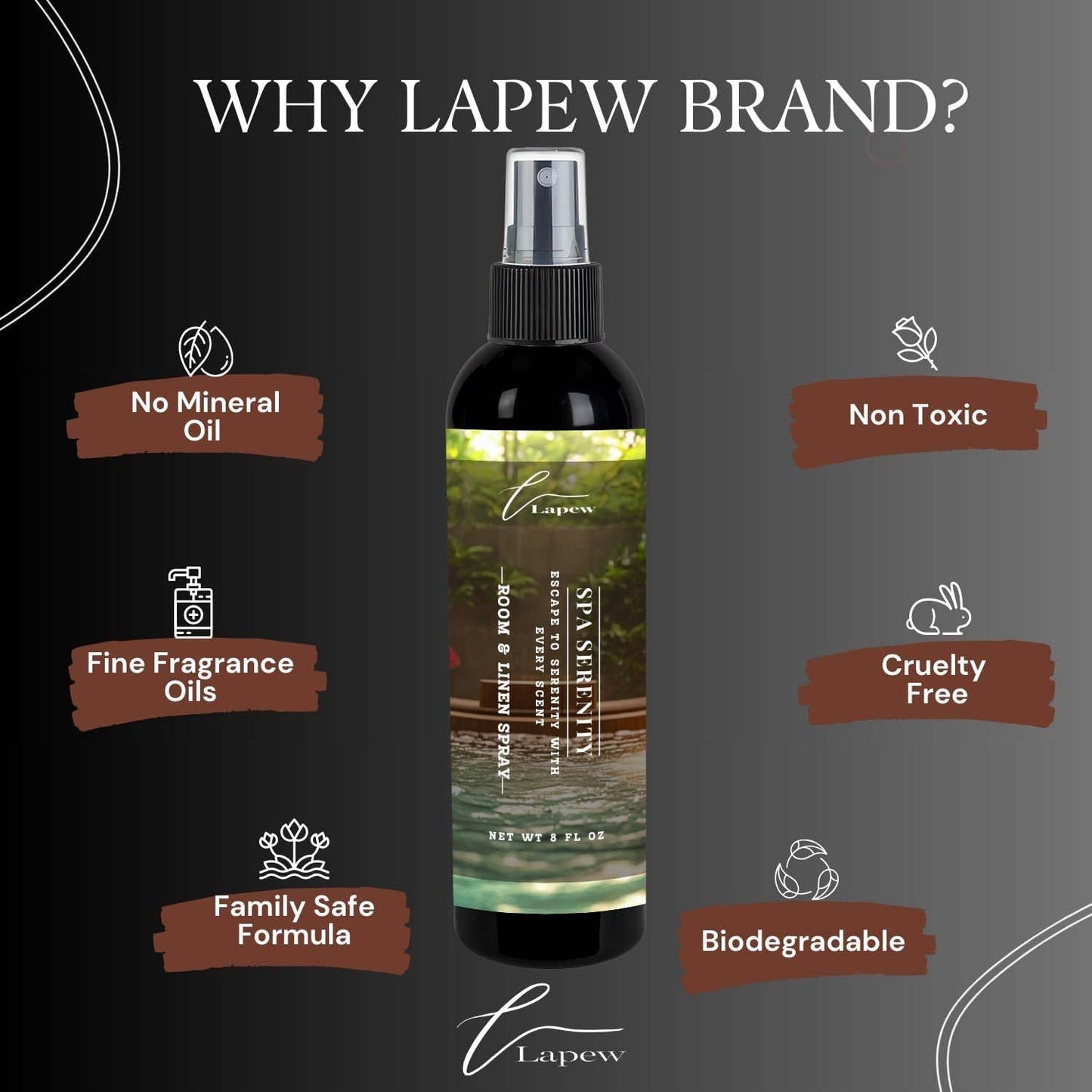 Lapew Room & Linen Spray | Fragrance Mist for Home, Car & Office | Fabric & Air Freshener | Neutralizing Mist | Made in USA | Cozy Cinnamon & Apple - Colors A