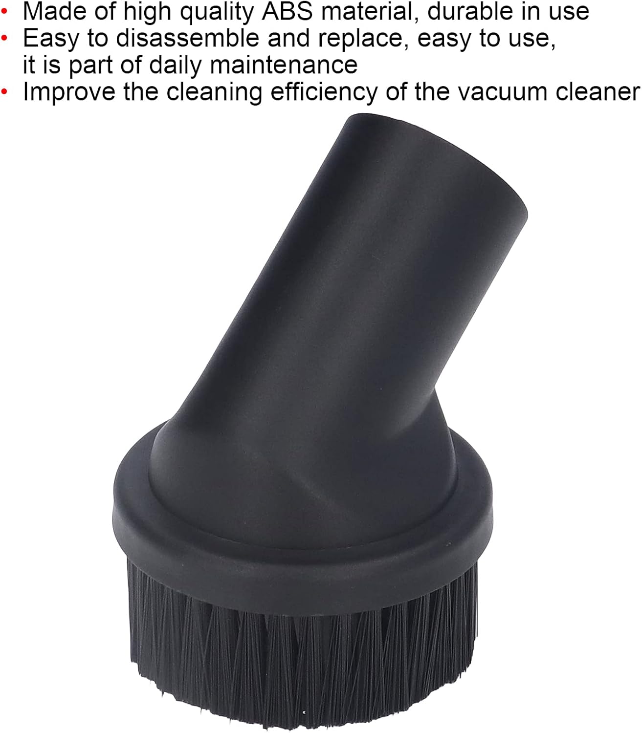 TOPINCN Vacuum Cleaner Round Brush, 3PCS 35mm / 1.38IN Inner Diameter Round Dust Brush, ABS Vacuum Cleaner Accepting Attachment