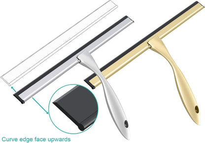 Standard Shower Glass Doors Squeegee Replacement Silicone Rubber Blade 10 inch 2PCS