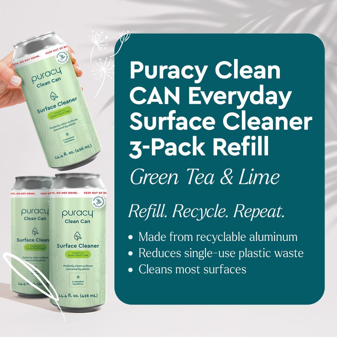 Puracy All-Purpose Cleaning Wipes – Non Toxic All Purpose Cleaner for Grease & Grime, Appliance Wipes, Lemongrass Scent (10.8 oz, 1 Pack, 50 Count)