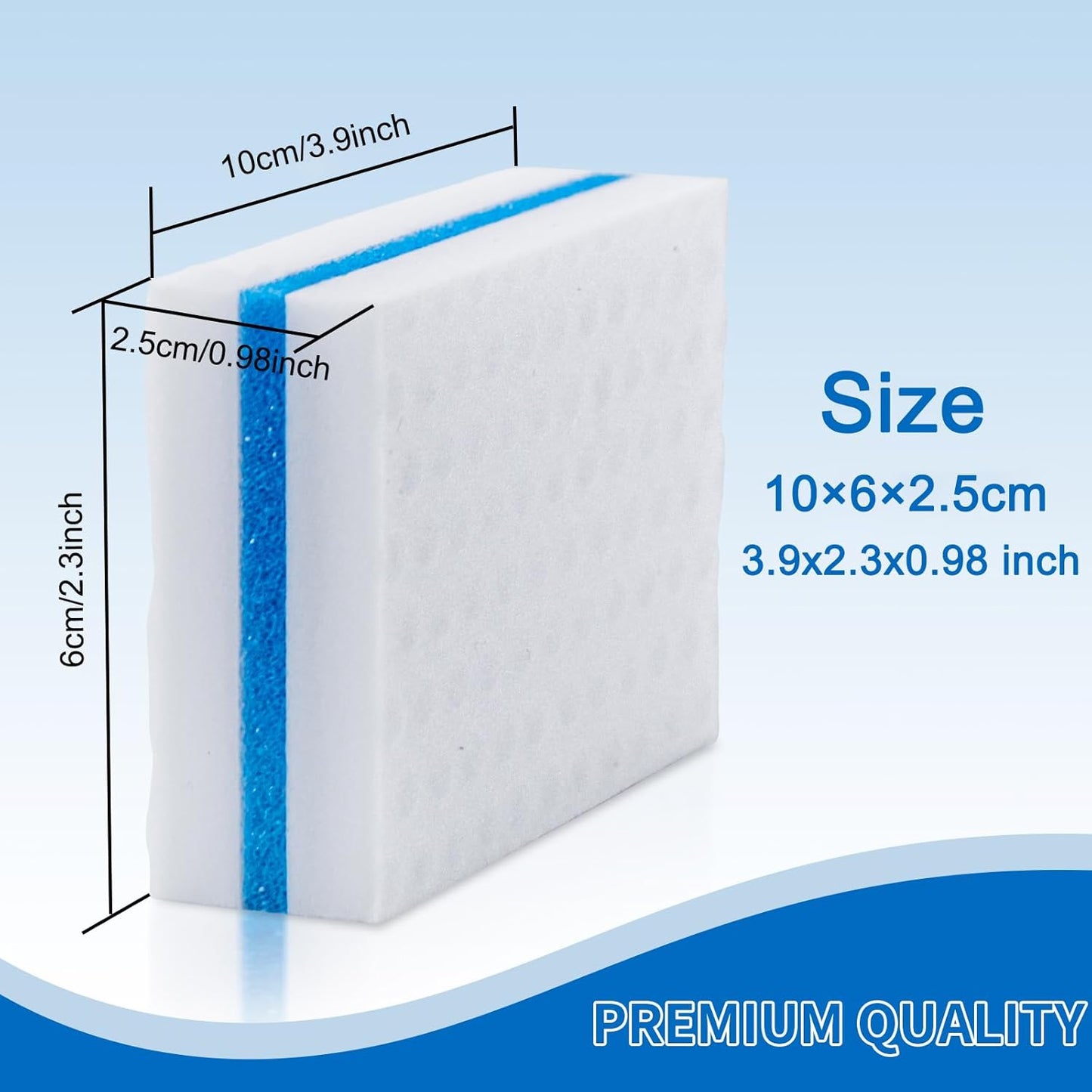 M. Neat Upgrade Melamine Sponge, 20 Pack Extra Thick More Lasting 3X Density Premium Magic Sponge Eraser, Multi Surface Power Scrubber Foam Stain and Mark Removal Cleaning Pads