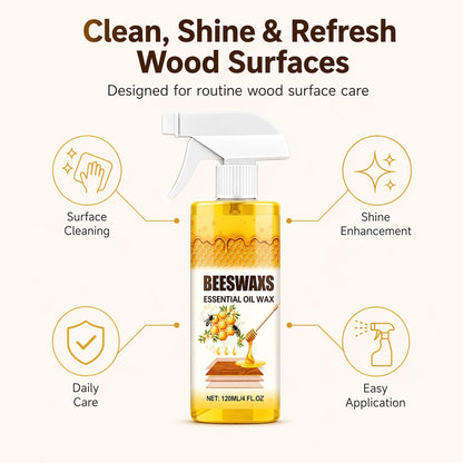Beeswax Spray, Beeswax Spray Cleaner, Beeswax Furniture Polish, Natural Wood Care for Furniture, Floors, Tables & Cabinets (1pc)