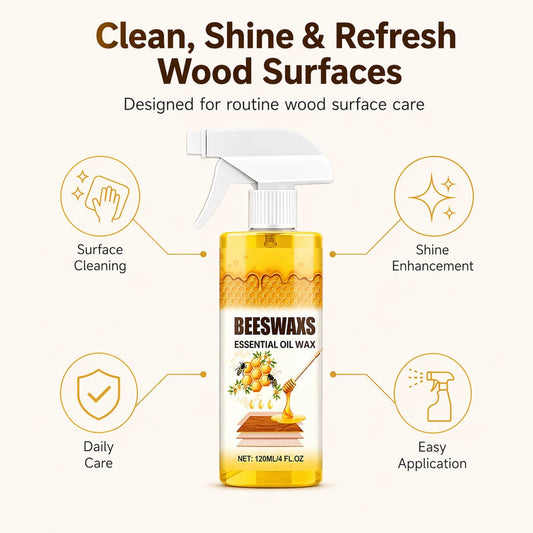 Beeswax Spray, Beeswax Spray Cleaner, Beeswax Furniture Polish, Natural Wood Care for Furniture, Floors, Tables & Cabinets (1pc)
