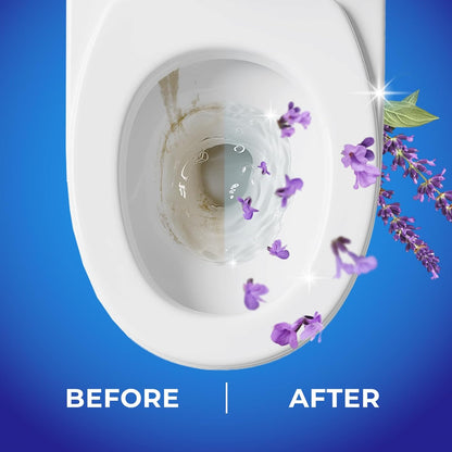 Toilet Bowl Cleaner Rim Hanger, 6 Count Automatic Bowl Toilet Cleaner, Cleans and Freshens Toilet Bowl, 7 Month (Ocean)