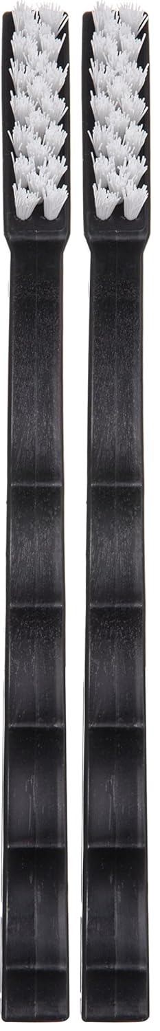 Carlisle FoodService Products Flo-Pac Maintenance Brush, Toothbrush Style Utility Scrubber for Cleaning With Nylon Bristles, 7", 1 Count, Black