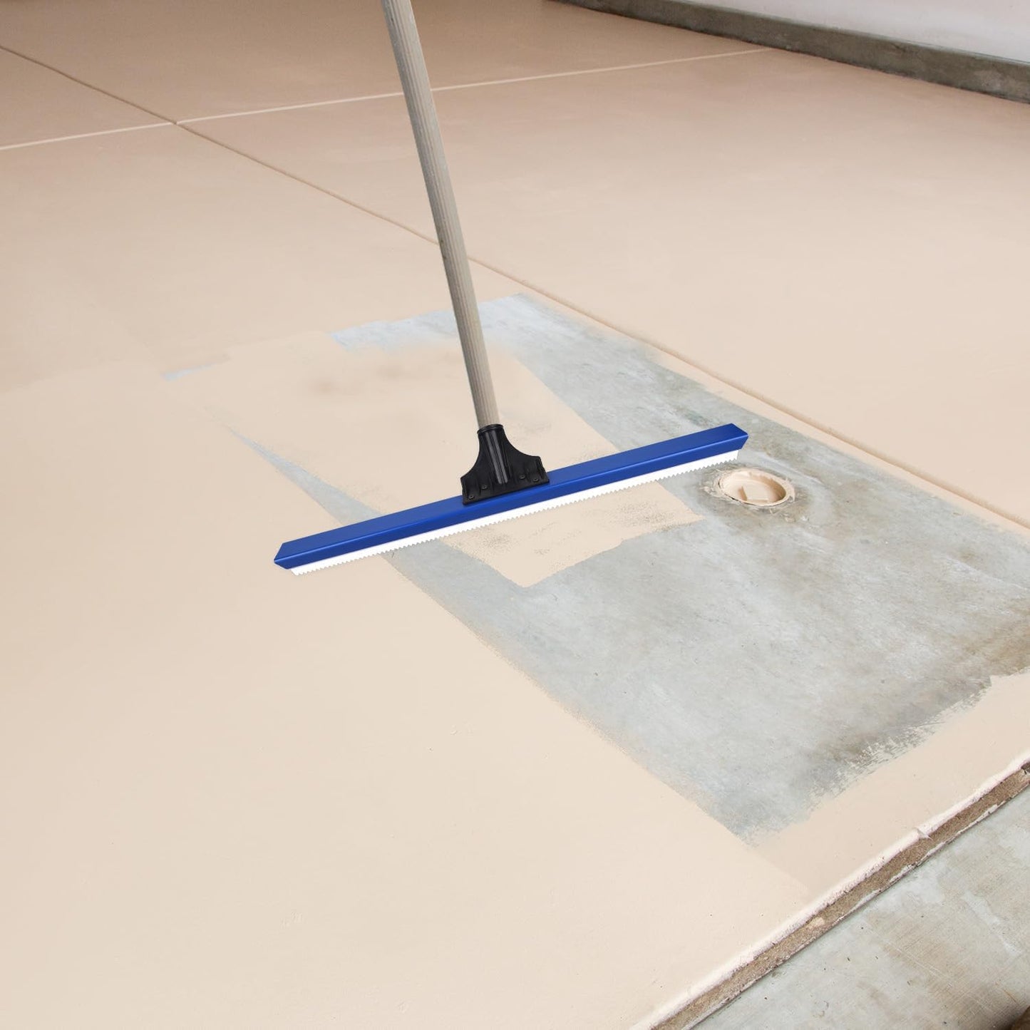 Epoxy Floor Squeegee, 16 Inch Epoxy Squeegee with 0.16 Inch Teeth Notched for Self Leveling Cement Urethane Trowel Spreader Floor Tools for Professionals Beginners