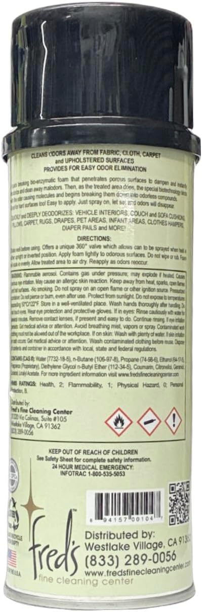Fred's Fine Cleaning Center Sofresh Fabric and Upholstery Refresher - Odor Eliminator, Fabric Freshener for Couch, Carpet, Rugs, 14 Ounce, Natural Scent, Spray