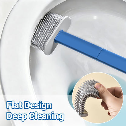 Toilet Brush Set, Bathroom Accessories, Toilet Bowl Cleaners, Deep Cleansing Multifunctional Hanging Toilet Brush Set for Bathroom(Cherry Blossom Pink)