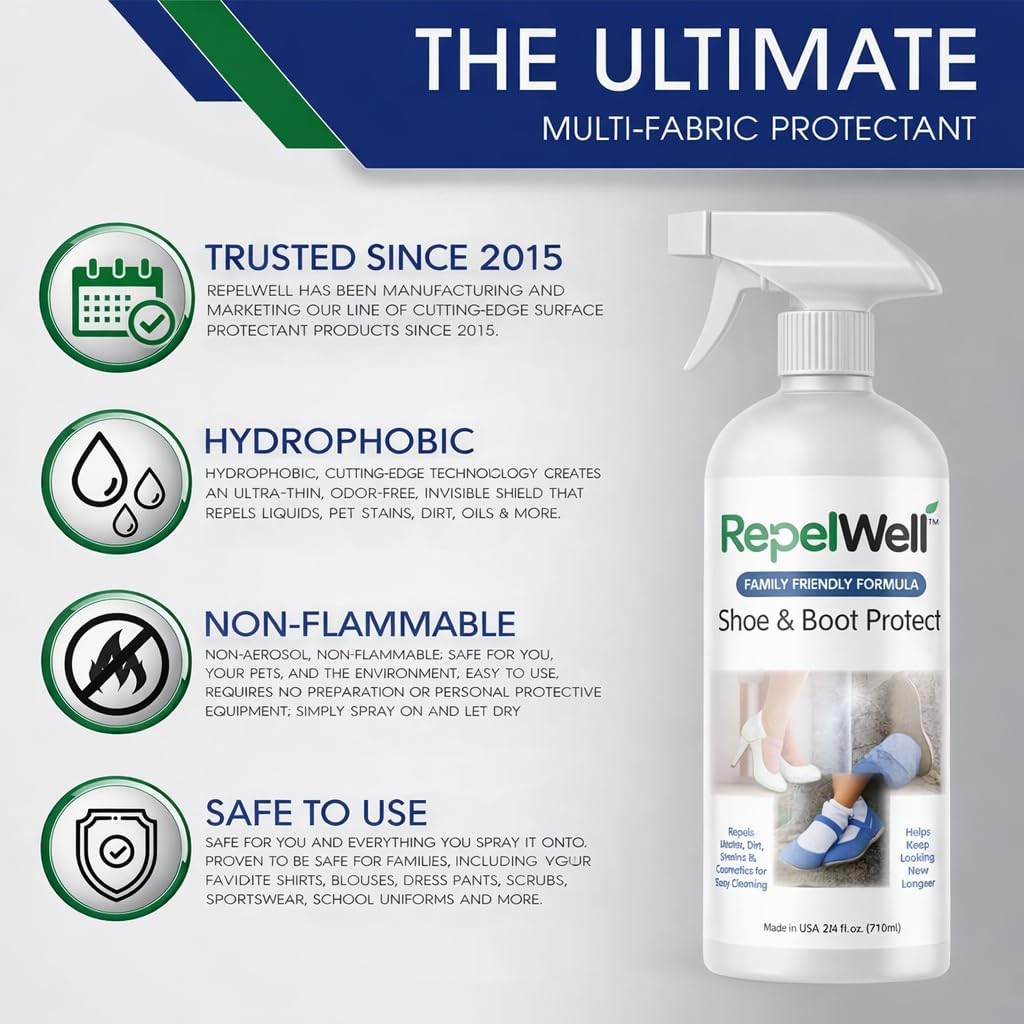 Eco-Friendly Upholstery Protect Stain & Water Repellent Spray 24oz – Non-Toxic, Pet-Safe Formula for Fabric, Leather, & Suede – Long-Lasting Stain Guard Keeps Furniture Clean & New