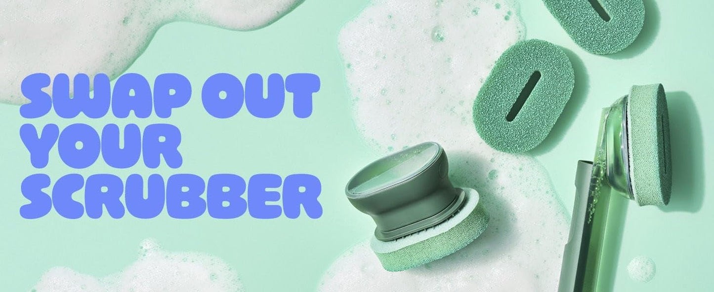 Brite by Scotch-Brite Scrub & Wipe with Drain + Dry Stand, Kitchen Sponge for Washing Dishes, 1 Scrub Sponge