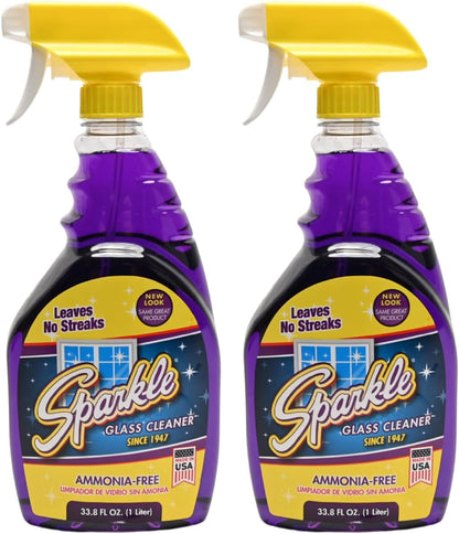 Sparkle Glass Cleaner, Ammonia-free, 33.8 oz. (Pack of 1)