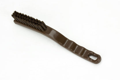 SPARTA Plastic Grout Brush, Crevice Brush with Hanging Hole for Cleaning Narrow Spaces, 9 Inches, Brown
