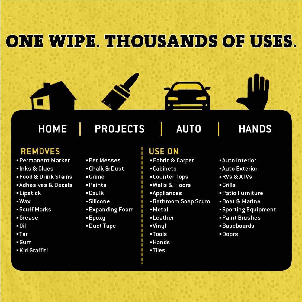 Tub O' Towels Heavy-Duty Multi-Surface Cleaning Wipes, 10" x 12", 90 Count Canister, Removes Grease, Grime, Tough Stains, Durable Disposable Wipes for Home, Garage, Outdoor Cleaning Tasks, 2-Pack