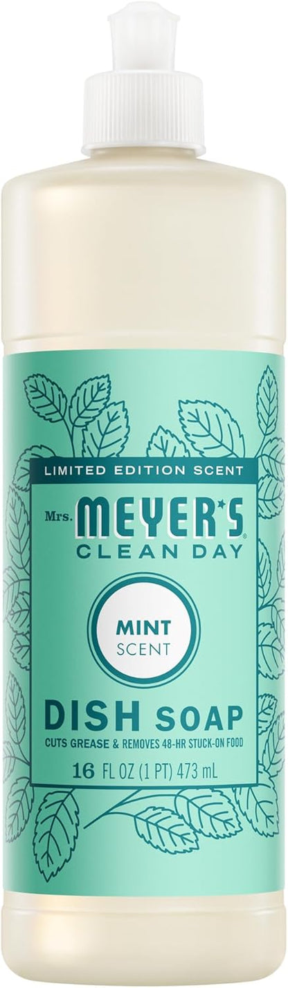 MRS. MEYER'S CLEAN DAY Liquid Dish Soap, Mint, 16 fl. Oz