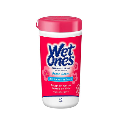 Wet Ones Antibacterial Hand Wipes, Tropical Splash Wipes, Antibacterial Wipes, Hand Sanitizer Wipes, Wet Ones Wipes, 40ct Canister (6 pack)