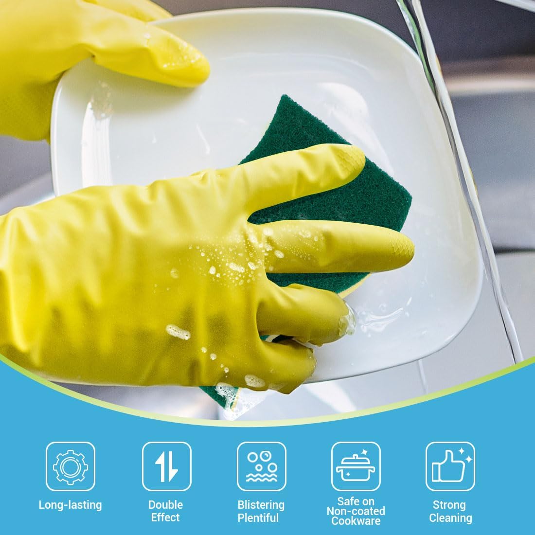 AIDEA XL Sponges Kitchen, 12Count, Non-Scratch Dish Sponges, Large Natural Sponge for Non Stick Cookware, Cellulose Cleaning Sponge for Dishes, Bathroom, Household