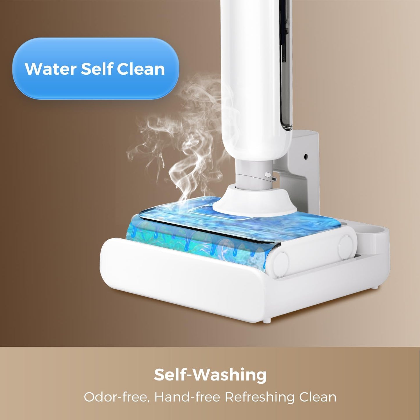 Wet Dry Vacuum Cleaner, Cordless Vacuum Mop Combo for Hard Floors, 23000Pa Powerful Suction, 180° Lay-Flat, Self-Cleaning Floor Washer with 45 Min Runtime, Anti-Tangle Brush, Dual Tank