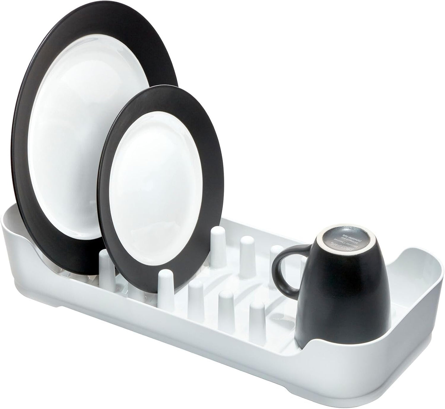 iDesign Recycled Plastic Double Suction Sink Caddy, White