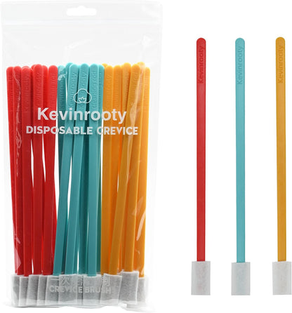 50PCS Disposable Crevice Cleaning Brush Kit, Disposable Toilet Brush, Window Sill, Keyboard, Car AC Cleaner (Blue)