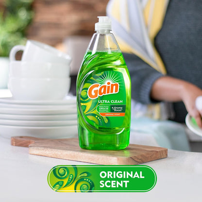 Gain Ultra Liquid Dish Soap, Original Scent, 38 oz. (74346)