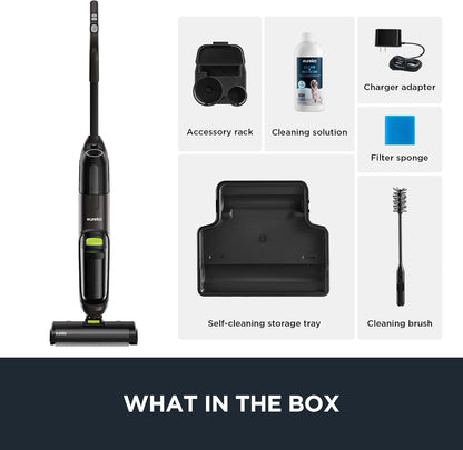 Eureka Wet Dry Vacuum Cleaner Cordless, Mop Vacuum Cleaner with Self-Cleaning System, Lightweight Hardwood Floors Vacuum for Pets and Sticky Messes, Black, NEW630PL