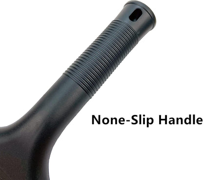 Super Flexible Silicone Squeegee, Auto Water Blade, Water Wiper, Shower Squeegee, 5.9'' Blade and 7.5'' Long Handle, for Car Windshield, Window, Mirror, Glass Door, Grey Black
