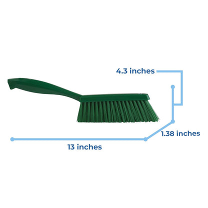 Vikan 45894 Bench Cleaning Brush, Polypropylene/Polyester Medium Bristle Dustpan Brush & Sweeper, 14 Inch, Red