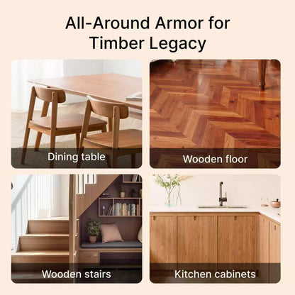 Furniture Polish Kit: Wood Cleaner Spray & Nourishing Care Oil – For Floors, Kitchen Tables, Desks & All Home Wood Furniture (300ml+120g)