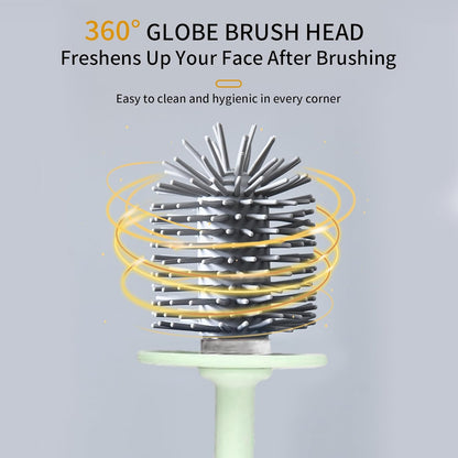 Toilet Brush Set, Bathroom Accessories, Toilet Bowl Cleaners, Deep Cleansing Multifunctional Hanging Toilet Brush Set for Bathroom(Cherry Blossom Pink)
