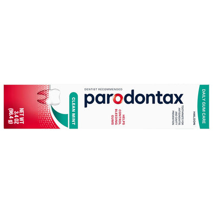 Parodontax Toothpaste for Bleeding Gums, Gingivitis Treatment and Cavity Prevention, Clean mint - 3.4 Ounces