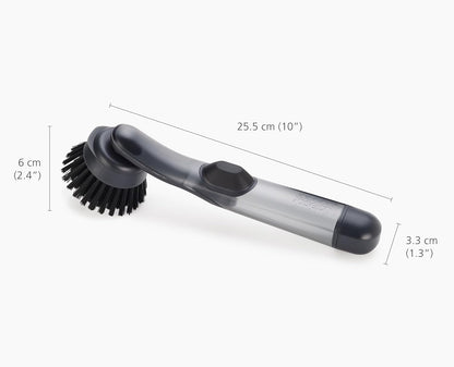 Joseph Joseph SinkTech Refillable Soap-Dispensing Dish Brush with Stainless Steel Storage Stand Drip Tray