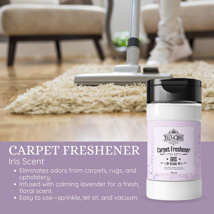 Ella & Iris Home Jamaican Hibiscus Carpet Freshener – Tropical Scent Natural Odor Eliminator & Deodorizer | Safe for Carpets, Rugs, Upholstery & Car Interiors | Made with Baking Soda